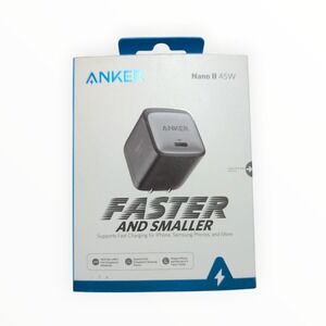 Pp6O Anker Nano II 45W USB-C Smaller Wall Charger - Black/Gray (A2664J11-1) OB
